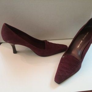 Antonio Melani Dark Red Suede High-heel Pumps